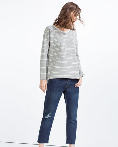 ASYMMETRIC SWEATSHIRT WITH SLITS